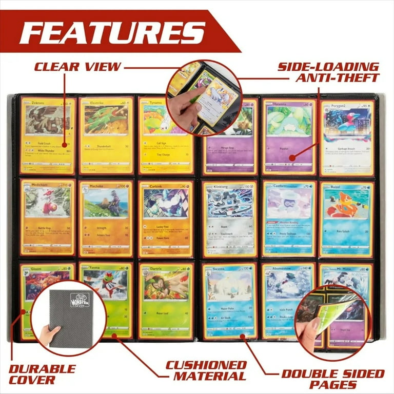 Monster Binder - 9 Pocket Trading-Card Album - Holofoil White w White Pages - Holds 360 Yugioh-Magic-Pokemon-Cards - Walmart.com Monster Binder - 9 Pocket Trading-Card Album - Holofoil White w White Pages - Holds 360 Yugioh-Magic-Pokemon-Cards - Walmart.com