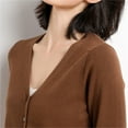 thumbnail image 4 of Womens Cardigans Lightweight Classic Button Down Long Sleeve V Neck Soft Knit Sweater Cardigan Sweaters for Women, 4 of 5