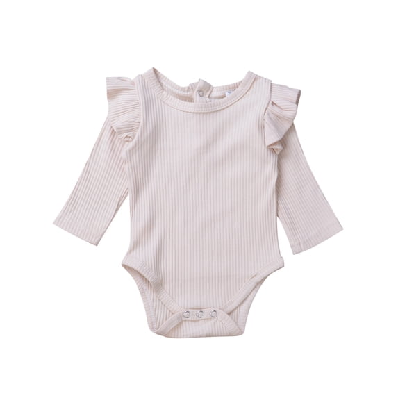 Dewadbow Infant Newborn Baby Long Jumpsuit Romper Bodysuit Clothes Outfit