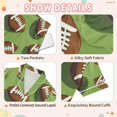 thumbnail image 4 of FORMRS Kids Short Sleeve Top and Pants Pajama Set Unisex Satin 2-Piece Sleepwear, Sizes 5-6Y, Game Day Footballs, 4 of 8