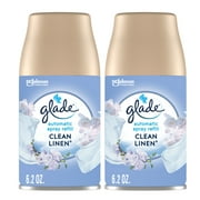 Glade Automatic Spray Refills, Air Freshener, Infused with Essential Oils, Clean Linen, 6.2 oz, 2 Count