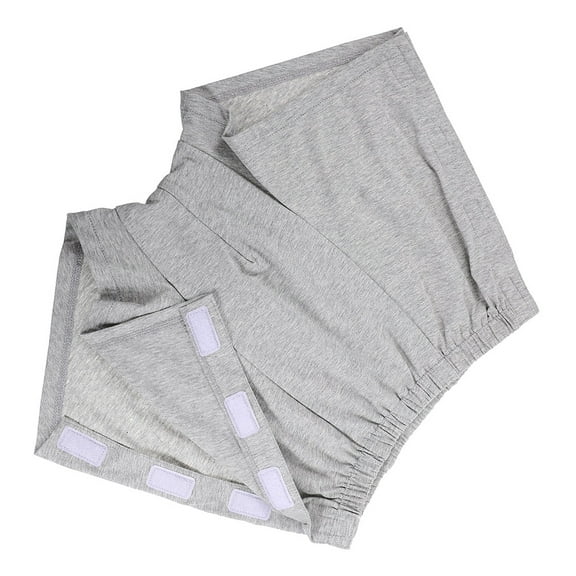 LULULION Reusable Nighttime Training Pants Cotton Light Grey Mens Protective Underwear for Patients 1Pcs