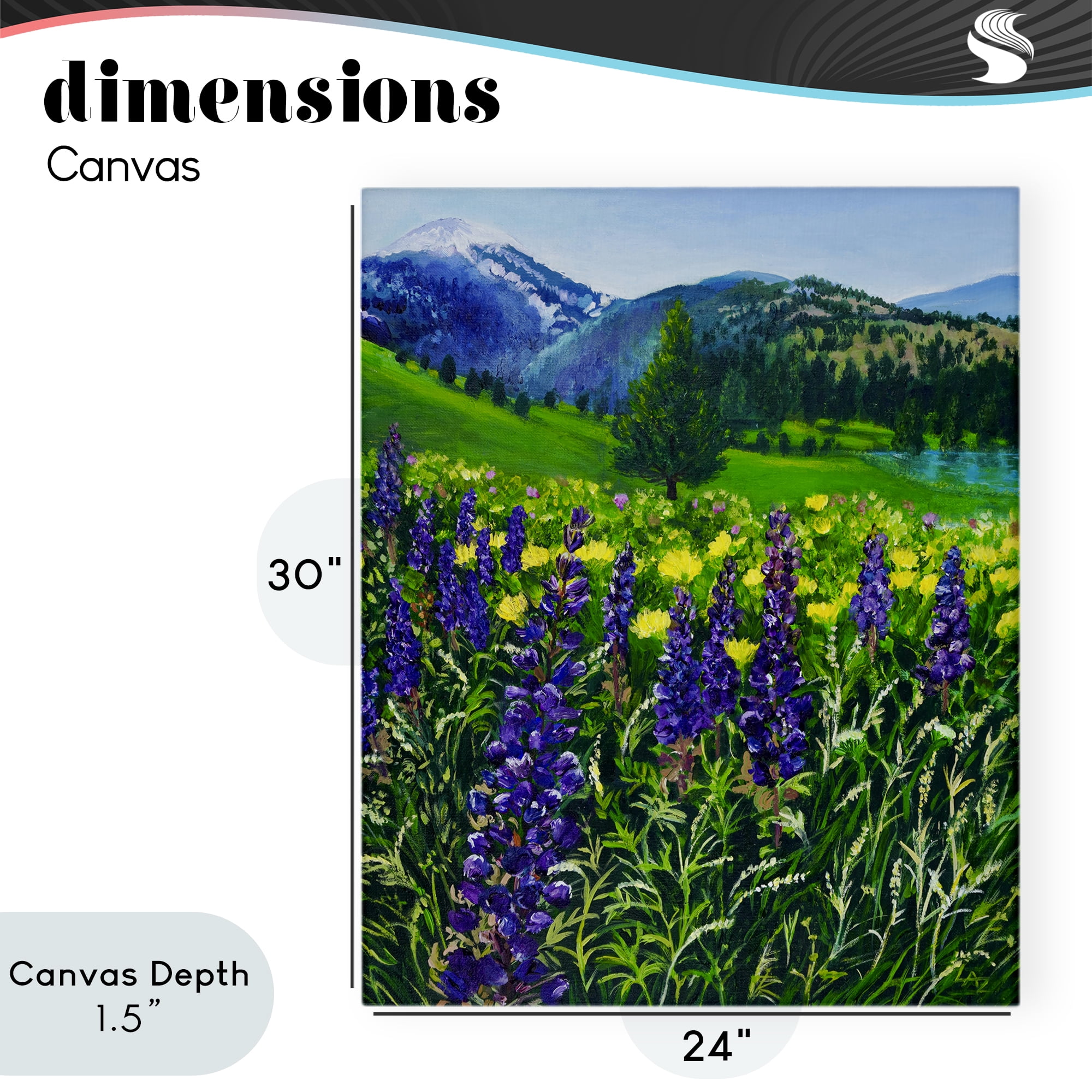 Stupell Industries Flower Speckled Valley Canvas Wall Art, design by Lee Ann Zirbes