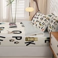 thumbnail image 4 of catabedysis Camping Alphabet Zipper Twin Comforter Sets with Fitted Sheet and 2 Pillowcases,Wildlife Print Zipper Bedding Set For Boys,Multicolor,Light Gray Reversible,4 Pieces, 4 of 7