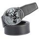 thumbnail image 1 of Hombres PU cuero cinturón correa espera cinturones pretina ajustable alce decorativo occidental Negro B Yuyangstore cinturones de cintura para hombres, 1 of 6