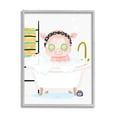 thumbnail image 5 of Stupell Industries Children's Pink Pig Bubble Bath Cute Bathroom Graphic Art Gray Framed Art Print Wall Art, 11x14, by Erica Billups, 5 of 5
