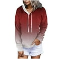 thumbnail image 2 of Ichuanyi liquidación para mujeres con cuello en V de manga larga con capucha impresión casual de la tops de la blusa de la paleta ICHUANYI WER202308217091, 2 of 4