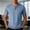 New-Blue, variant on PNTUTB Summer Tops for Men Button-Down V-Neck T-Shirt Solid-Color Casual Loose Comfortable Breathable Versatile Short-Sleeve T-Shirts