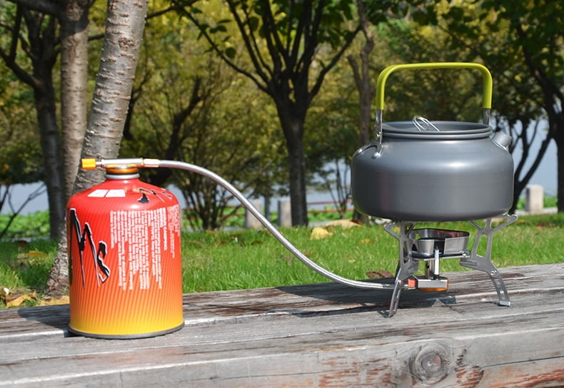 Stainless Steel Mini Windproof Camping Gas Stove Mini Outdoor Cooking Burner