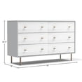thumbnail image 3 of Origins by Alpine Saige Wood 6 Drawer Dresser in Weathered White-Gray, 3 of 5