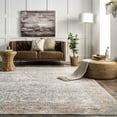 thumbnail image 6 of nuLOOM Marlena SpinClean Faded Floral Machine Washable Area Rug, 8' x 10', Marlena Light Orange, 6 of 7