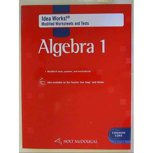holt-mcdougal-algebra-1-i-d-e-a-works-modified-worksheets-tests-with-answers-walmart