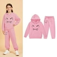 thumbnail image 4 of Toddler Baby Boy Girl Fall Winter Outfit Sweatshirt Pants Set Long Sleeve Tops Clothing Sets 6-12 Months 12-24 Months 2t 3t 4t 5t 6t 7t 8t 9t Children(Pink,3-4 Years), 4 of 7
