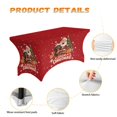 thumbnail image 6 of TSOVTHRID Santa Claus Dachshund Dog Print Table Covers for 6 Foot Tables, Washable Table Cloth Wrinkle Resistant Stretch Tablecloths Rectangle 6ft for Wedding, Banquets, Parties Christmas Decor, 6 of 7