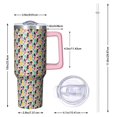thumbnail image 2 of Leopard Print 40oz Tumbler– Stainless Steel Insulated Tumbler with Handle and Straw, Large Capacity Travel Cup for Hot & Cold Drinks, 2 of 6