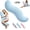 Blue, variant on Pea Pod Body Pillow for Side Sleeper, Ergonomic Double Curve Pod Full Body Pillows, Cooling Full Comfort Pillow for Back & Neck, Secure Fit Between Knees and Washable Cover(Blue,M)