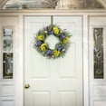 thumbnail image 2 of National Tree Company 22 inch Artificial Spring Wreath with Pansy Blooms, Lavender, and Assorted Blossoms, Realistic Floral Decoration for Front Door or Indoor Décor, 2 of 3