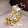 thumbnail image 2 of K-KED 2 PCS Delicate Jewelry Women Cubic Zircon 925 Silver Filled Rings Wedding Gift Sz 6-10-8-Silver, 2 of 8