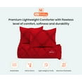 thumbnail image 3 of SGI SuperKing P Plus Diamond Ruffle Comforter Set Microfiber 3 Piece Blood Red, 3 of 5