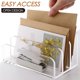 thumbnail image 5 of 3 Sections Clear Acrylic Bookend Book Stand for Documents Letter Book, 5 of 5