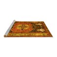 thumbnail image 2 of Ahgly Company Machine Washable Indoor Square Abstract Yellow Contemporary Area Rugs, 5' Square, 2 of 4