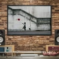 thumbnail image 2 of wall26 Framed Canvas Print Wall Art Banksy There is Always Hope Girl with Balloon Graffiti &amp; Street Art Pop Culture Illustrations Pop Art Dark for Living Room, Bedroom, Office - 24"x36", 2 of 5