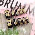 thumbnail image 2 of AROVFAM Uñas postizas adhesivas 3D de hoja de arce, 24 piezas, cuadradas medianas, 2 of 7
