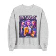 thumbnail image 4 of Pop cazadora para niña Printed Anime Print Long-Sleeved Sweatshirt （Light Gray）, 4 of 4
