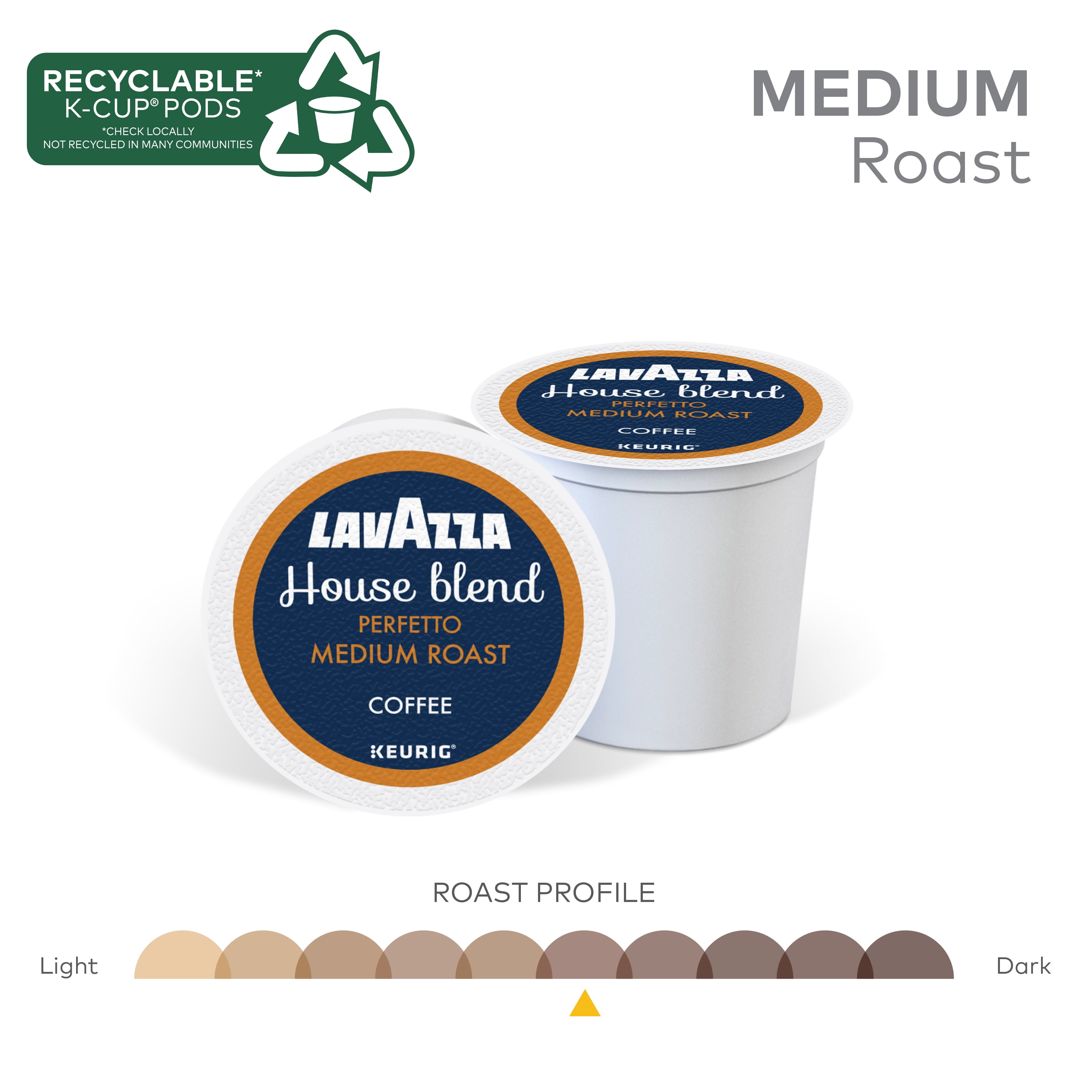 Lavazza House Blend Perfetto Keurig K-Cup® Pods, Medium Roast, 100% Arabica (60 Pods)