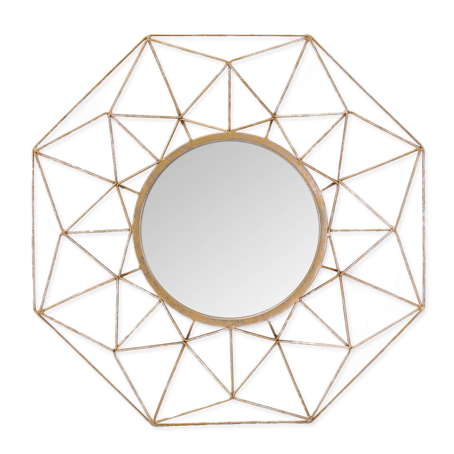 Joveco Decorative Metal Round Wall Sunburst Mirror,Gold Color Walmart
