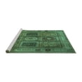 thumbnail image 2 of Ahgly Company Machine Washable Indoor Square Persian Turquoise Blue Traditional Area Rugs, 7' Square, 2 of 4