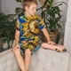 thumbnail image 4 of Balery vintage Starry Sunflower Conjunto de Pijama Infantil de Manga Corta con Estampado – Ropa de Dormir de Algodón Suave-Small, 4 of 6