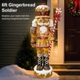 thumbnail image 4 of 6' Gingerbread Outdoor Christmas Soldier with 216 Warm White LED Lights, 4 of 6
