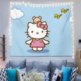 thumbnail image 1 of Kawaii Hello Kitty Sanrio My Melody Cinnamoroll Cartoon Blackgroud Cloth, lindo tapiz de pared para dormitorio, decoración de habitación, 1 of 4