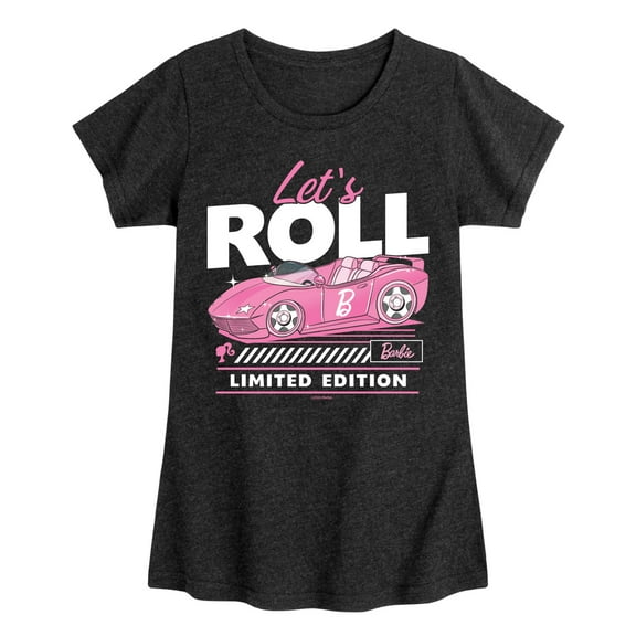 Barbie - Lets Roll - Toddler And Youth Girls Fitted Short Sleeve Graphic T-Shirt