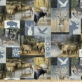 thumbnail image 2 of Mainstays 58" 100% Polyester Lux Anti-pill Fleece Deer Elk Sewing & Craft Fabric by the Yard, Brown, 2 of 4