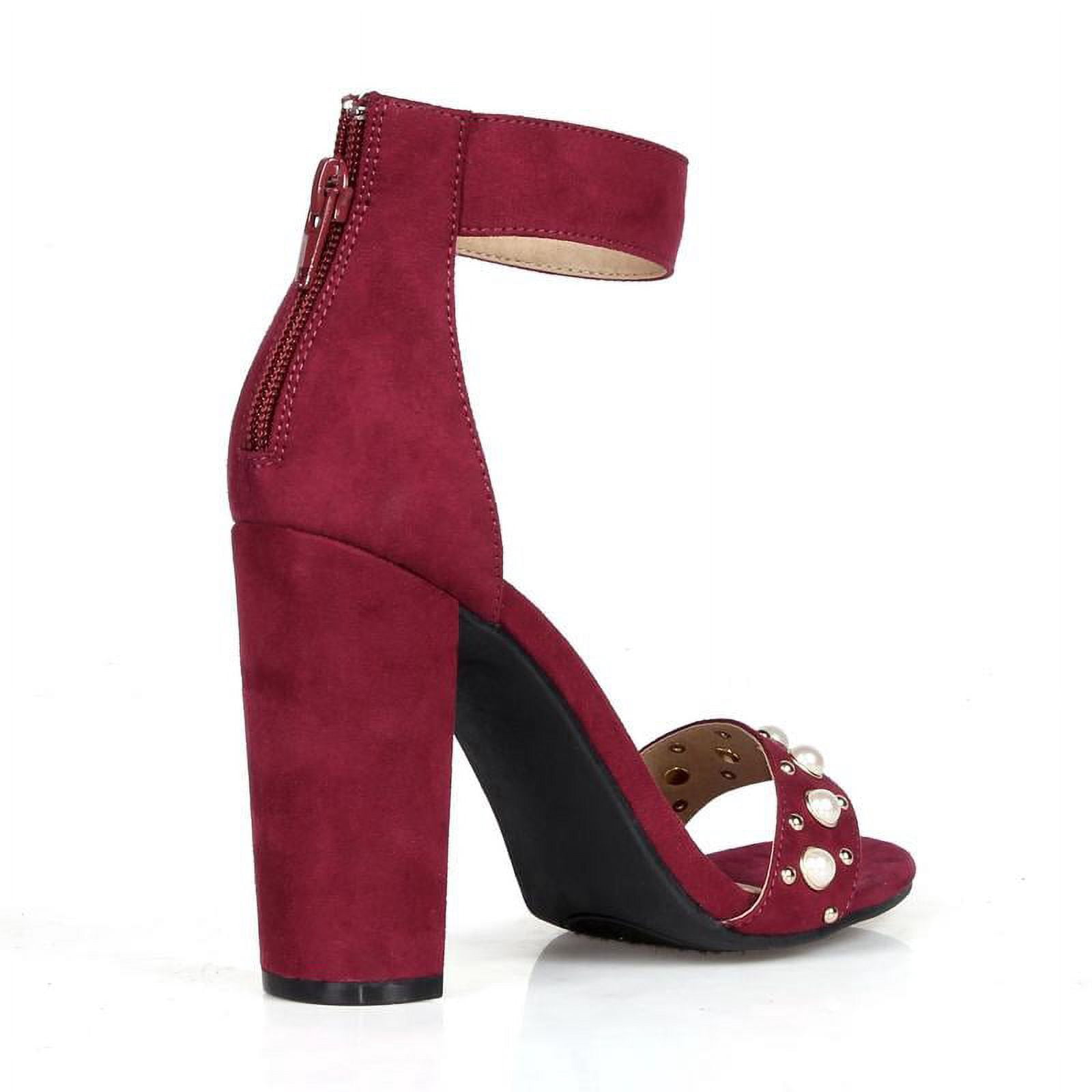 Fahrenheit Women's Pearled High Heel Sandals