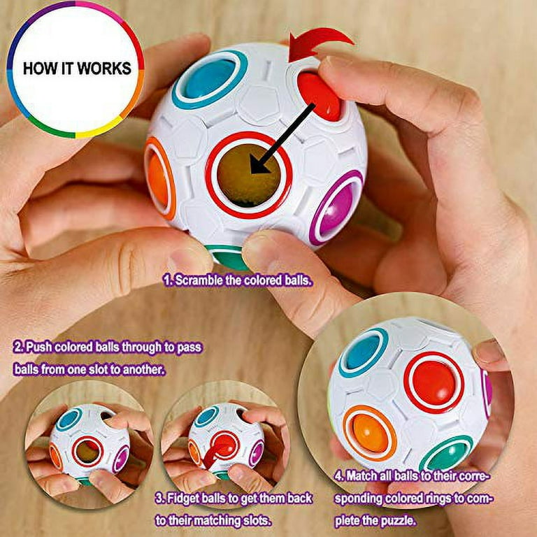 Antistress Magic Rainbow Puzzle Ball Stress Reliever Toys Educational Toy  Learning Toys for Children Adult Funny Game Gifts - AliExpress