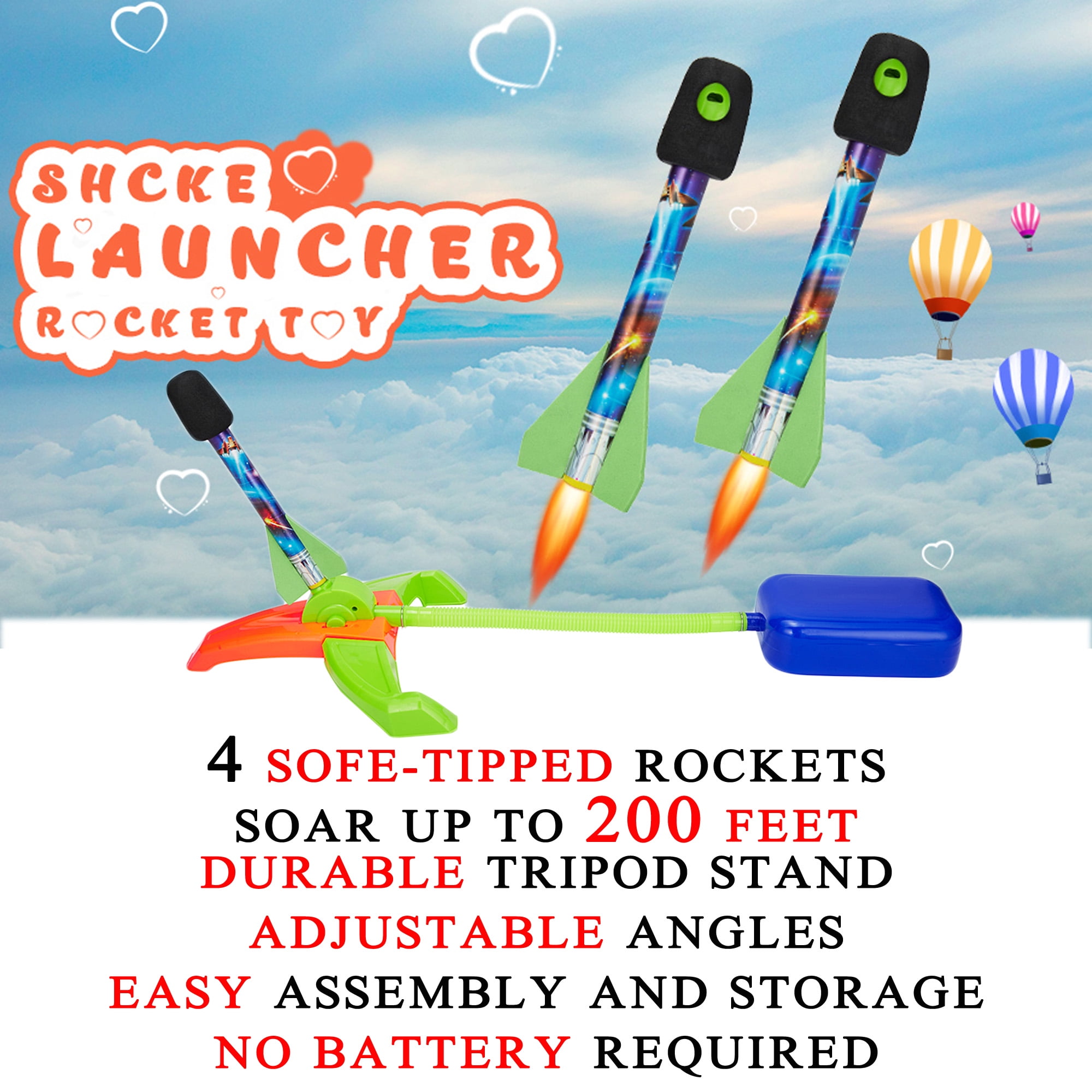 Buy Air Rocket Toy, Ultimate LED Rocket Launcher for Kids, Stomp and