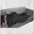 thumbnail image 6 of Dark Blue Soft Flannel Fleece Throw Blanket, Modern Geometrical Pattern with Neon Effected Chevron Zigzag Lines, Cozy Plush for Indoor and Outdoor Use, 50" x 70", Dark Blue Yellow Green, by Ambesonne, 6 of 6