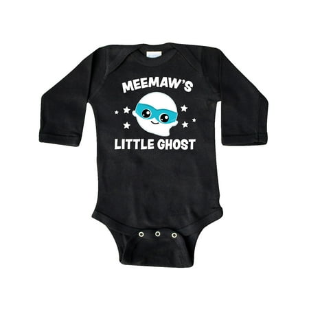 

Inktastic Cute Meemaw s Little Ghost with Stars Gift Baby Boy or Baby Girl Long Sleeve Bodysuit