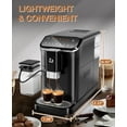 thumbnail image 2 of EastVita Automatic Espresso Machine with Milk Frother, Built-In & Espresso Bean Grinder, 20 Bar Latte Machine, Touch Screen Coffee Machine with 1.5L Water Tank, 2 of 6