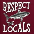 thumbnail image 6 of Wild Bobby Respect The Locals Save Our Oceans Shark Animal Lover Unisex Crewneck Graphic Sweatshirt, Maroon, 3X-Large, 6 of 6