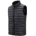 thumbnail image 2 of IROINNID Men's Sleeveless V-Neck Short Vest Solid Color Casual Autumn And Winter Jacket Cotton Waistcoat Warm Vest, 2 of 4