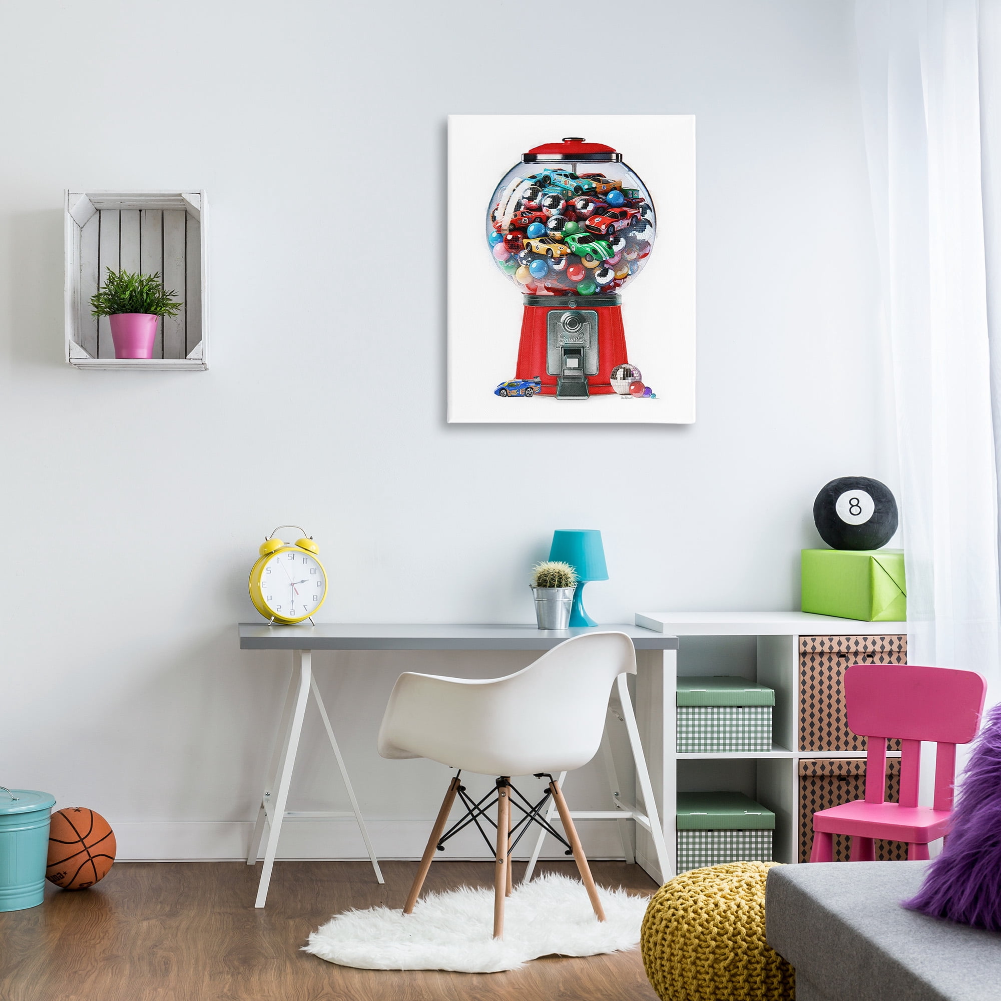 Stupell Industries Race Car Candy Dispenser Transportation Painting Gallery Wrapped Canvas Art Print Wall Art, 30 x 40