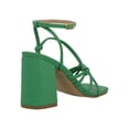 thumbnail image 3 of Zapatillas Casuales de Mujer Tacón Bloque Tiras HEAD OVER HEELS Verde 24, 3 of 5