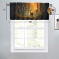thumbnail image 4 of Deer Kitchen Valance Curtain Rod Pocket Animal Forest Wildlife Hunting Nature Jungle Window Treatment Valance Curtains for Bathroom 54 by 18 in, 1 Panel, 4 of 6