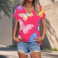 thumbnail image 2 of MEICHEN Plus Size Tops for Women Casual Short Sleeves T Shirts Blouses Summer Fashion Clothing for Women, 2 of 9