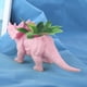 thumbnail image 3 of Maceta de cactus con temática de triceratops del Triásico (rosa) para decorar un jardín colorido, 3 of 6