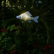 Solar Pathway Light Outdoor Garden LED Solar Light Carp Fish Pathway Walkway Backyard Light Stake